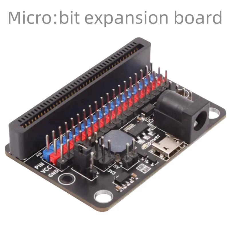 Micro:bit expansion board to 5V power supply, IO:bit improvement board, microbit adapter board, USB 