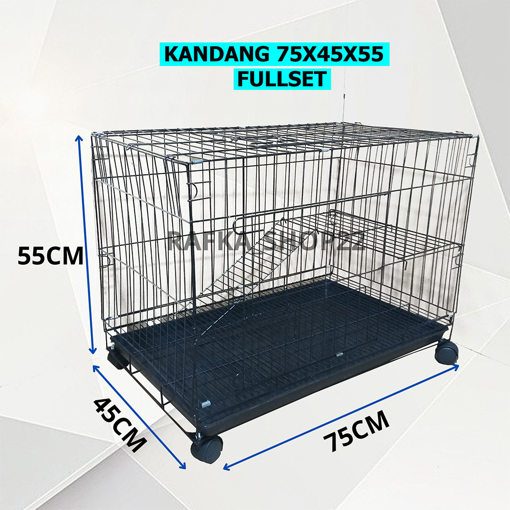 KANDANG KUCING XL 75X45X55 / KANDANG JUMBO / KANDANG KUCING DEWASA