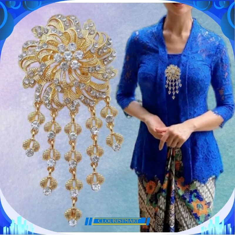 Bros Kebaya Mewah Pengantin Kirana/Bros Kutu Baru Mewah Adat Tradisional Jawa Pakaian Adat ASA COD