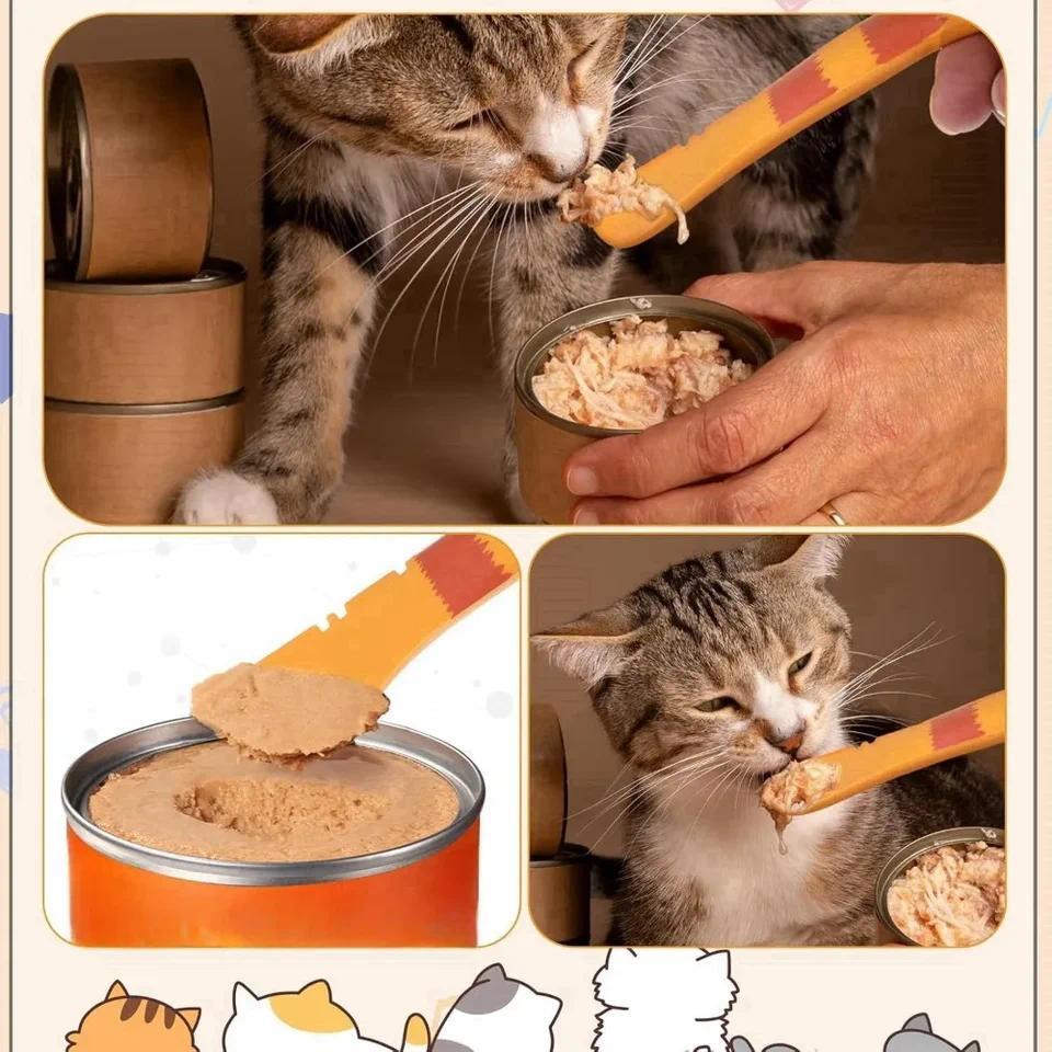 Pet Canned Food Spoon Multifunctional Can Opener Silicone Cat Silicone Feeng Spoon Pet Canned Food S