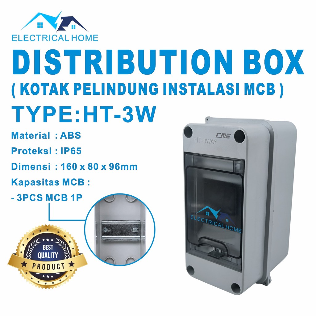 DISTRIBUTION MCB BOX  TYPE HT-3W WATERPROOF IP65