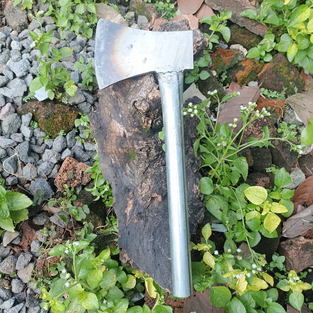 Kapak Cacah Tulang Super Tajam Siap Pakai - Kampak Baja Per Full Las