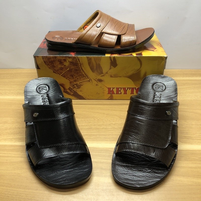 Sandal Kulit Pria Keyton 525 Anti Slip