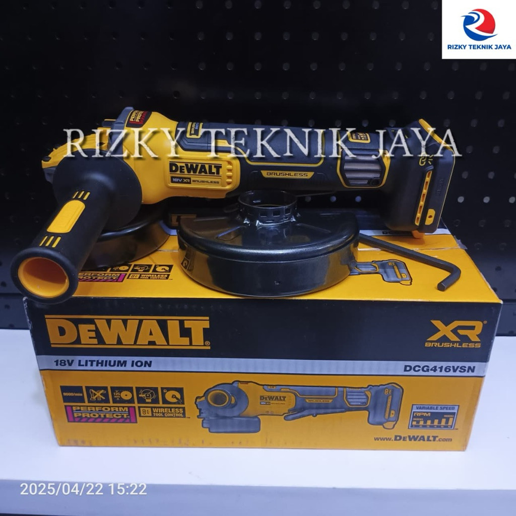 DeWALT DCG 416VSN Gerinda Tangan Baterai Brushless Angle Grinder 20V DeWALT DCG416VSN