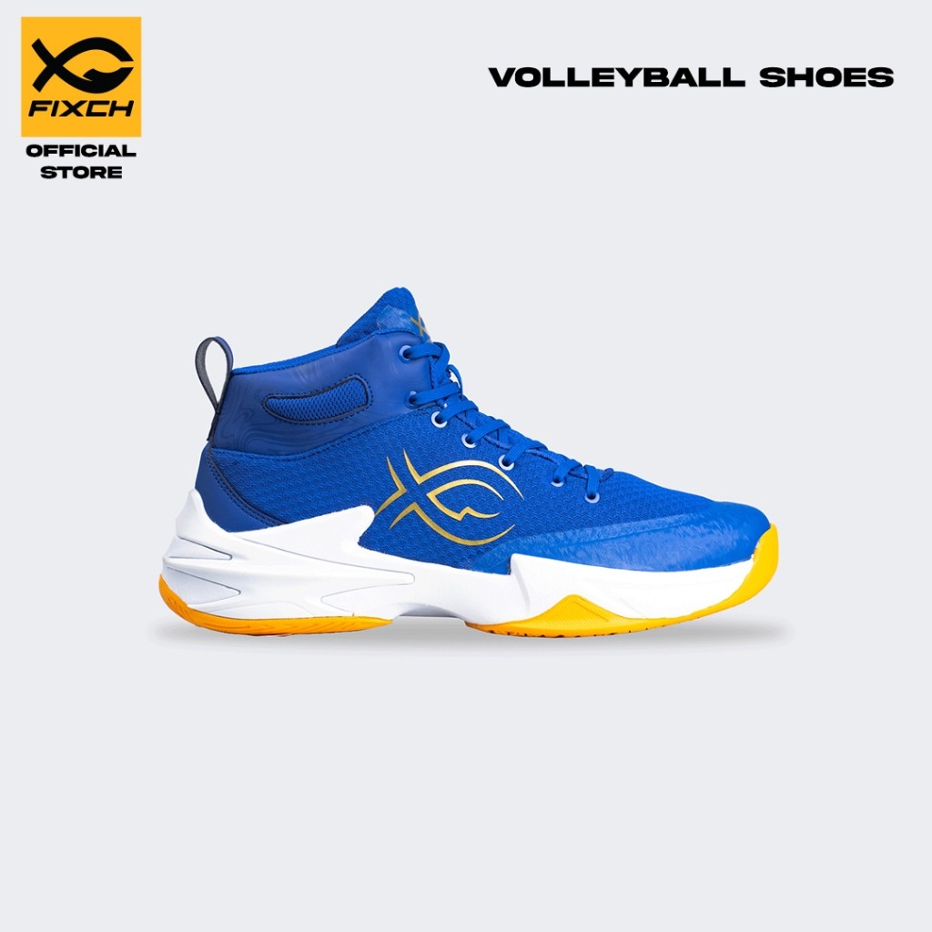 FIXCH - Demonic Dark Blue - White - Gold volleyball shoes