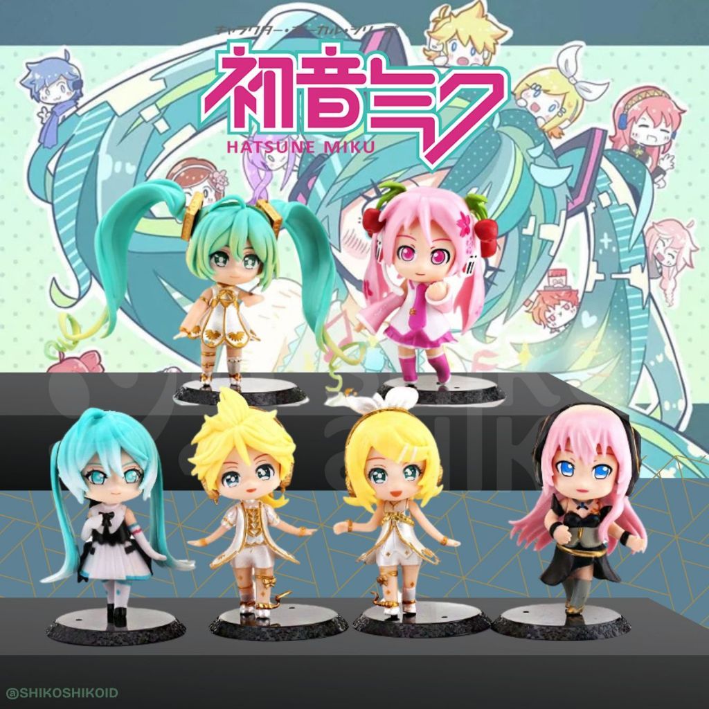 FGCvoc Figure Chibi Vocaloid Action Figur Hatsune Miku Megurine Luka Sakura Miku kagamine Len Yellow