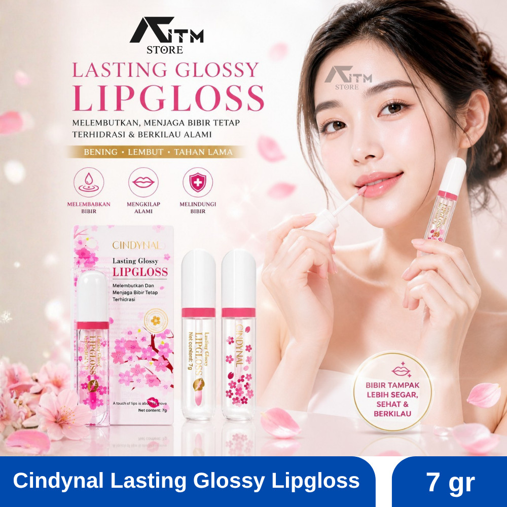 Lipstik Sakura CINDYNAL Magic Lip Gloss Bening Moisturizing Lipstick Viral Korea Look Natural Gloss