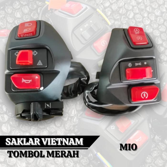SAKLAR SET DOMINO KANAN KIRI PLUS HAZARD MIO MIO SOUL MIO SPORTY MIO Motorcycle - MIO MERAH