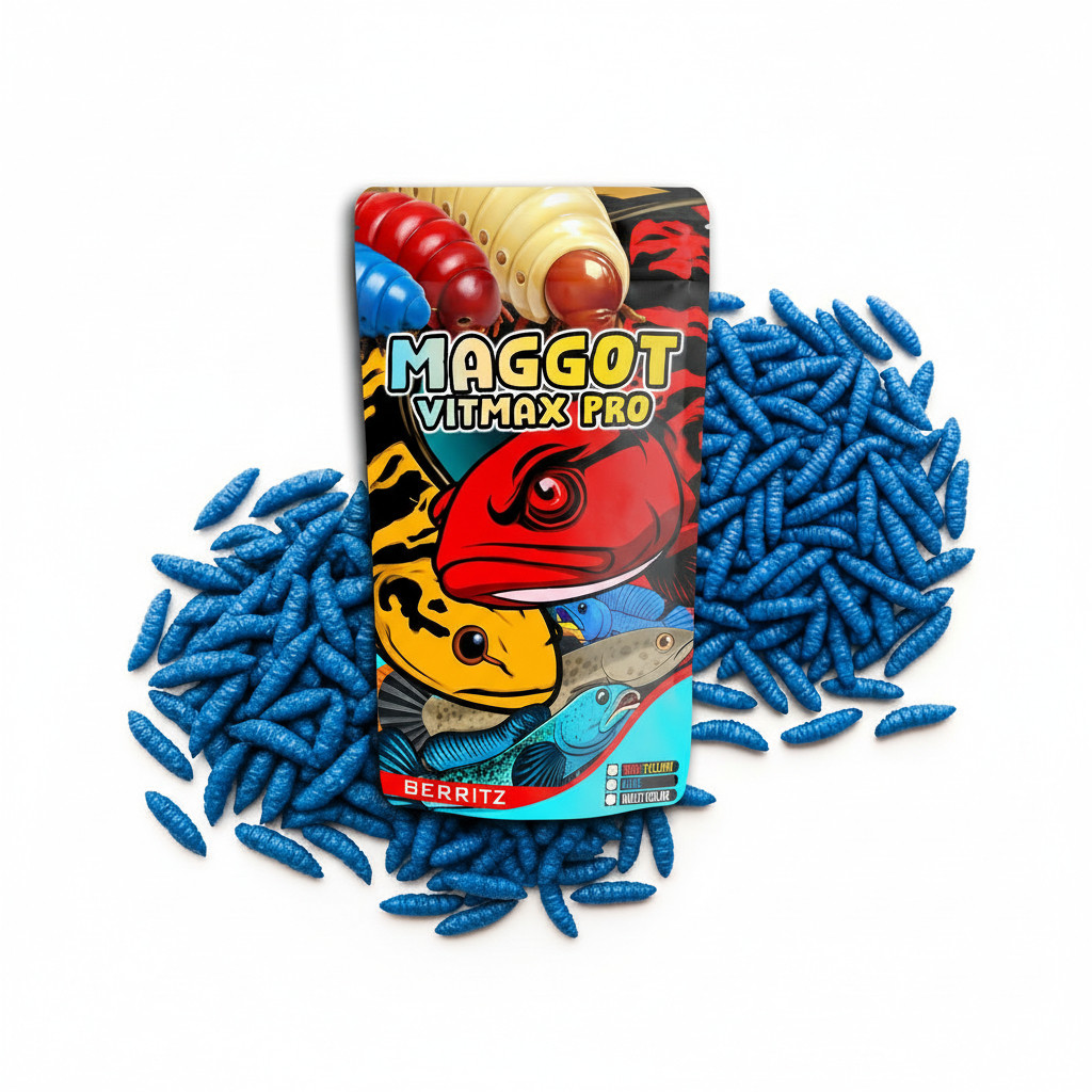 Maggot Kering Blue 50g Pakan Booster Biru Channa Pulchra Louhan Osmo Blue Andrao Limbata