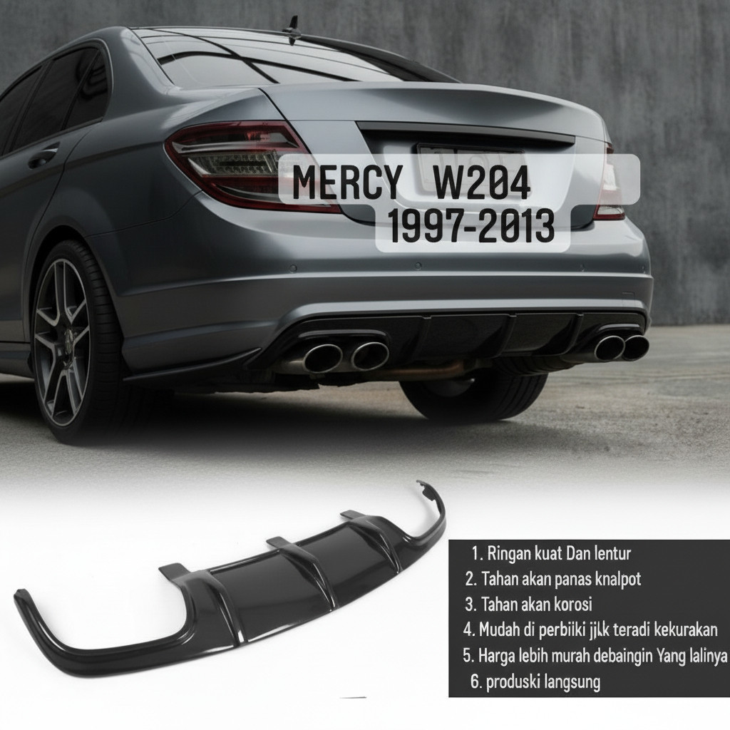 bodikit DIFFUSER MERCEDES-BENZ W204 2007-2013 LOOK AMG MERCY MERCI