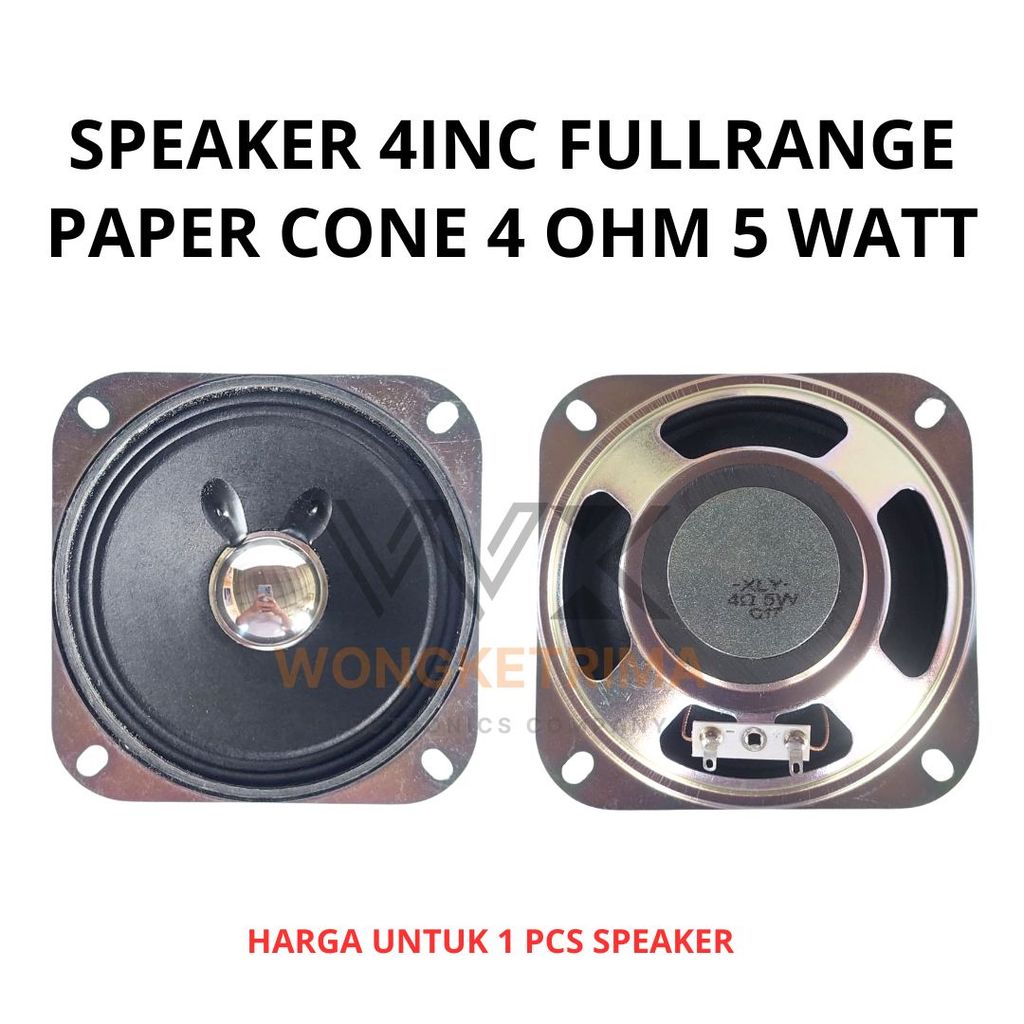 Speaker Kotak 4 Inch Full Paper 102mm 4 Ohm 5W Magnet 45mm Full Range
