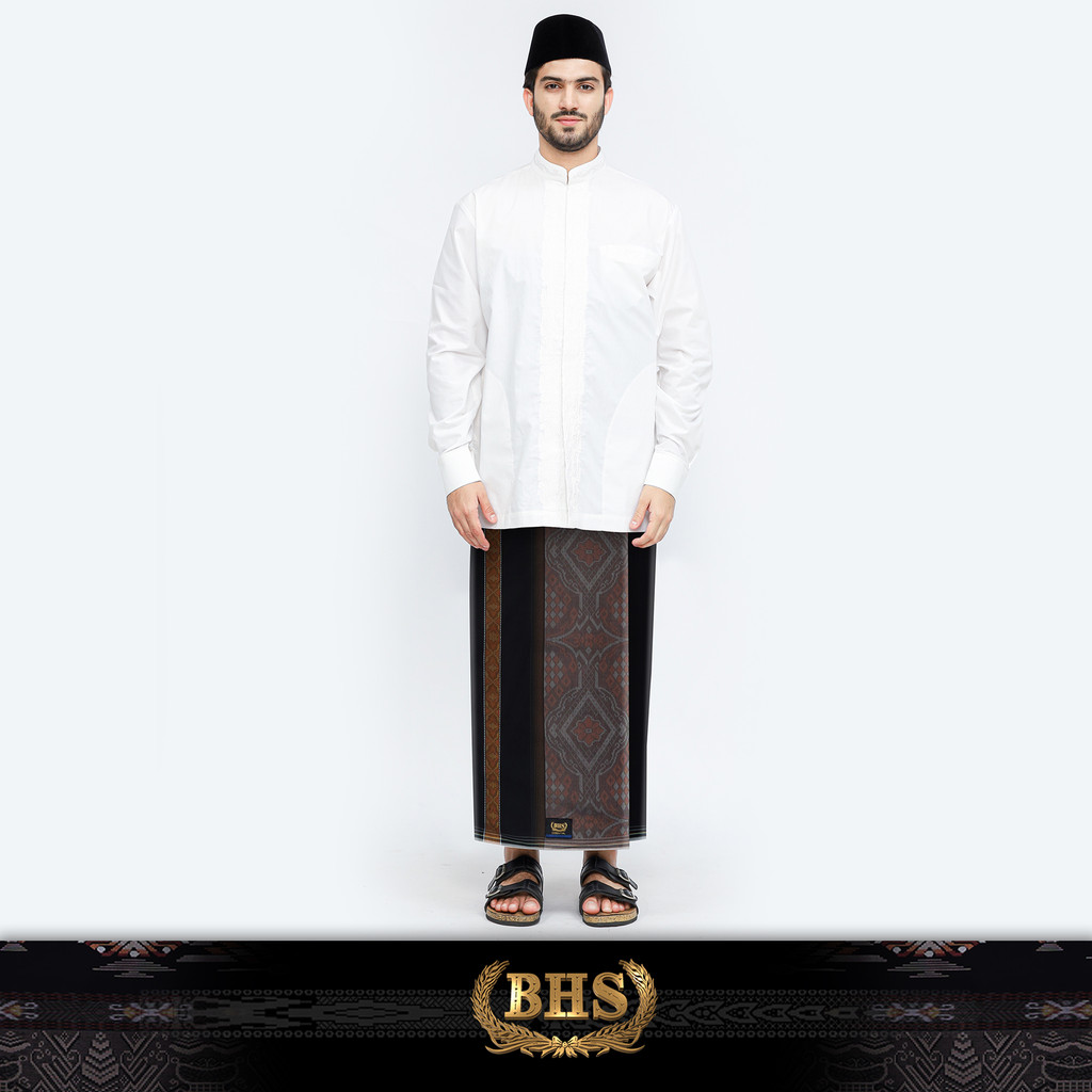 Sarung BHS Essential Gold Motif T46 JPC Hitam Kuning