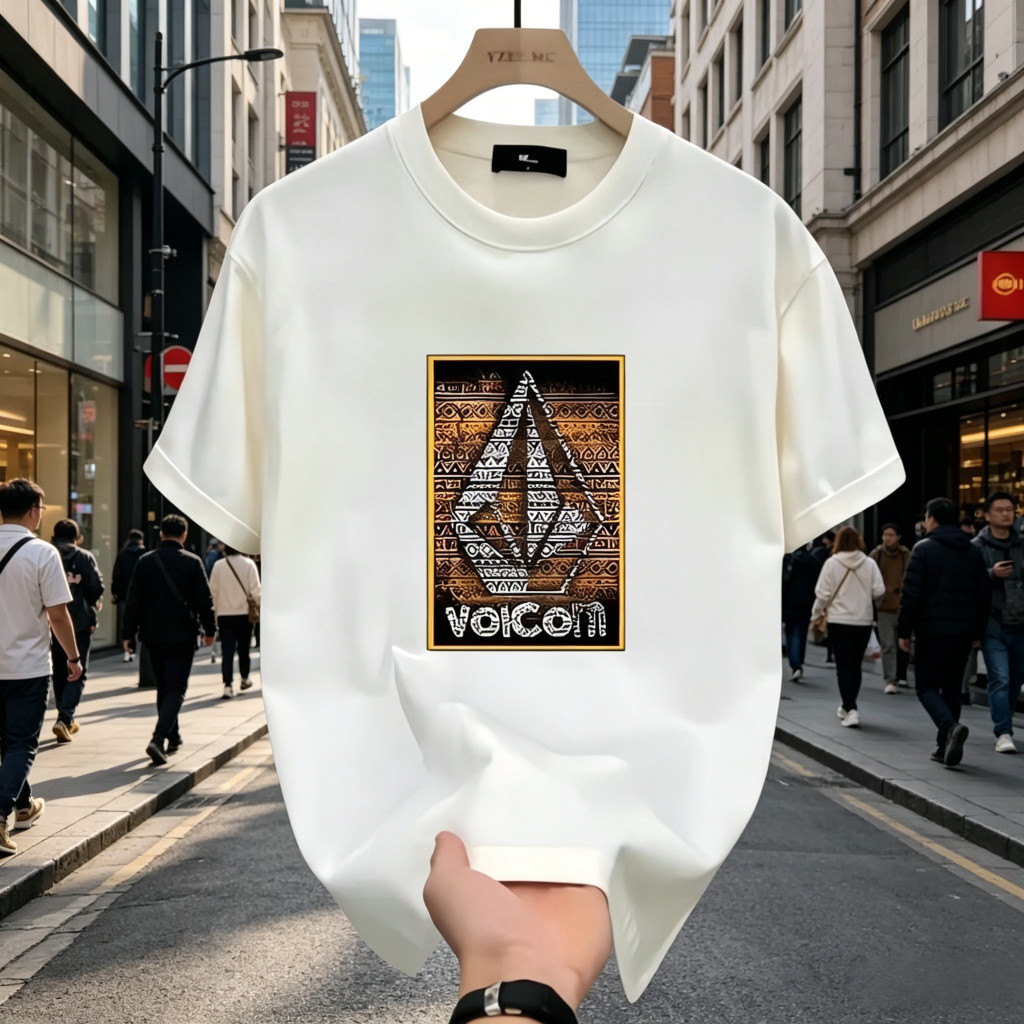 [COD] Kaos Pria Distro Premium 100% Katun Combed Original Baju Distro Branded Volcom Style Unisex Ka