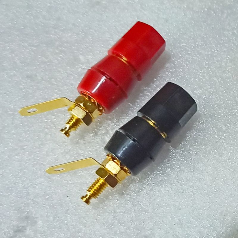 Binding Post Gold Audio Speaker Terminal JEK SOCKET BANANA EMAS