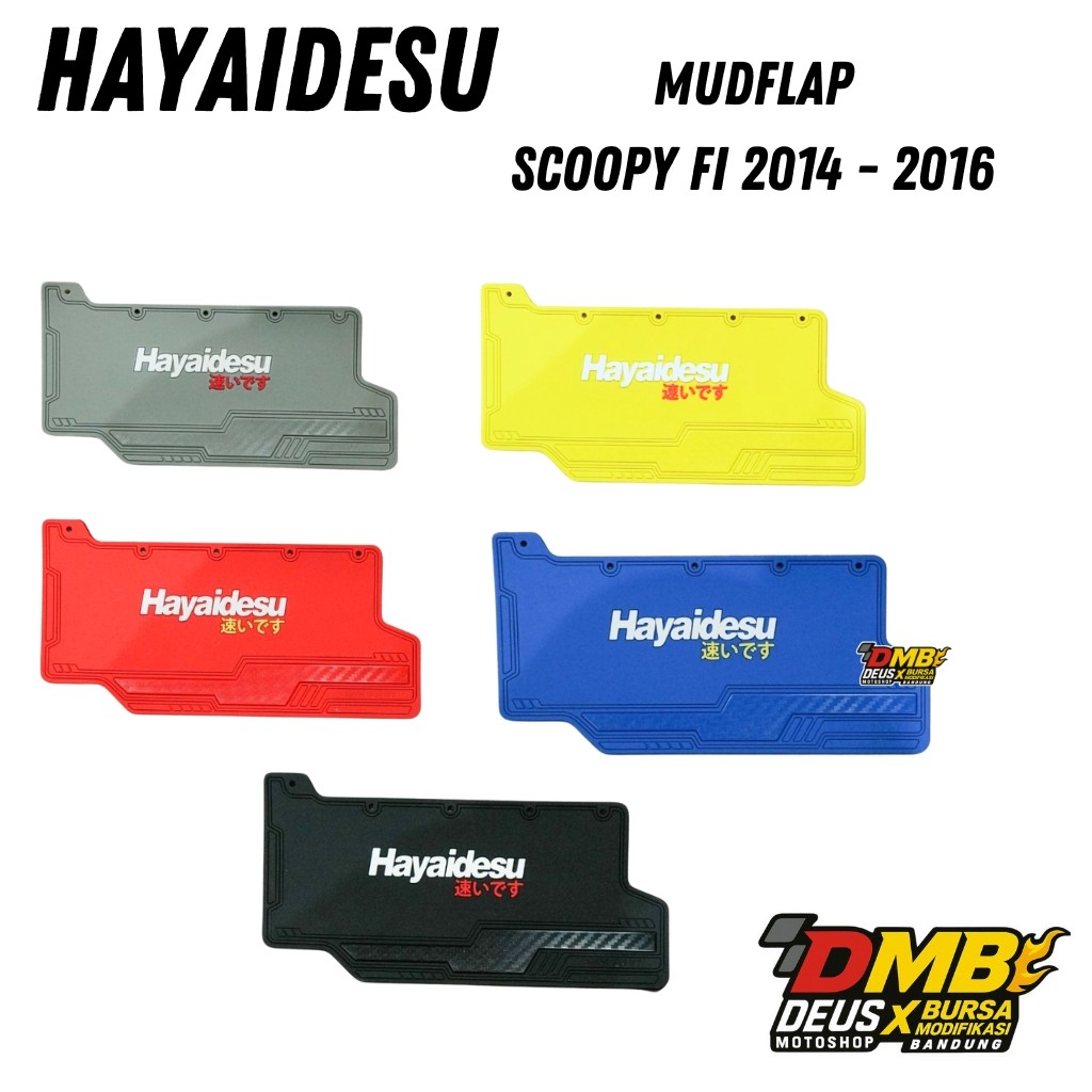 Hayaidesu Mudflap Scoopy 2014-2016 Penahan Lumpur - Premium