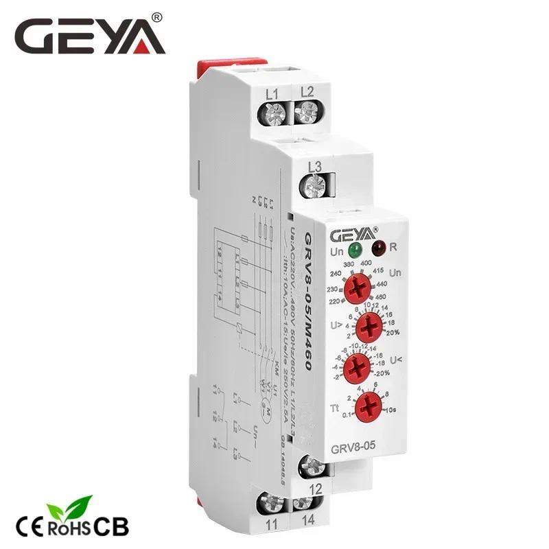 GEYA GRV8-05 Voltage Protection Relay with Phase Sequence Phase Failure Asymmetry Delay Time Functio