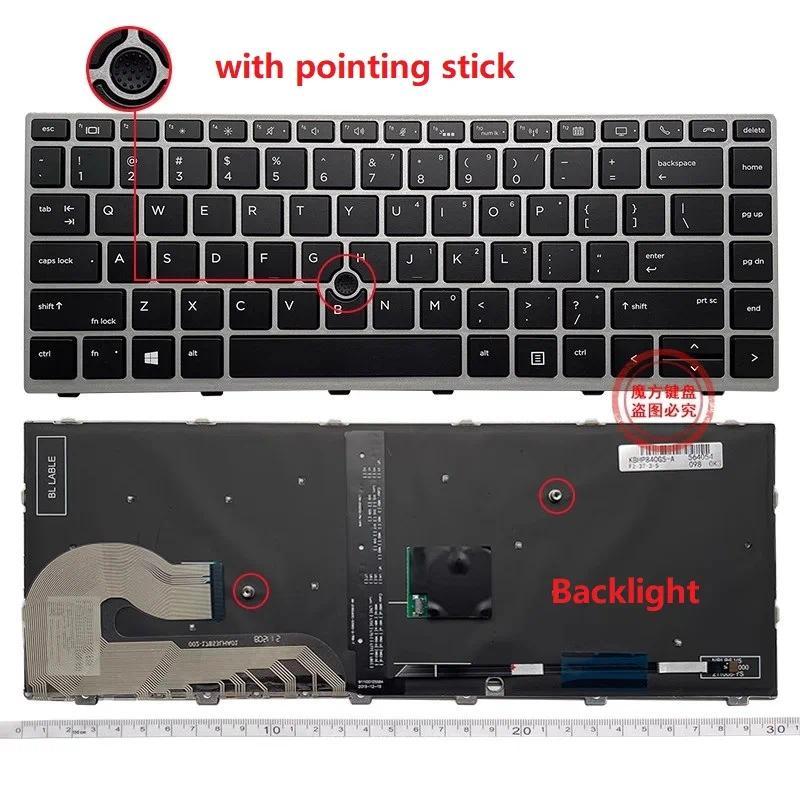 New US Keyboard for HP ELITEBOOK 745 G5 G6 840 848 846 G5 G6 Zbook 14U G5 MT44 Laptop Fan