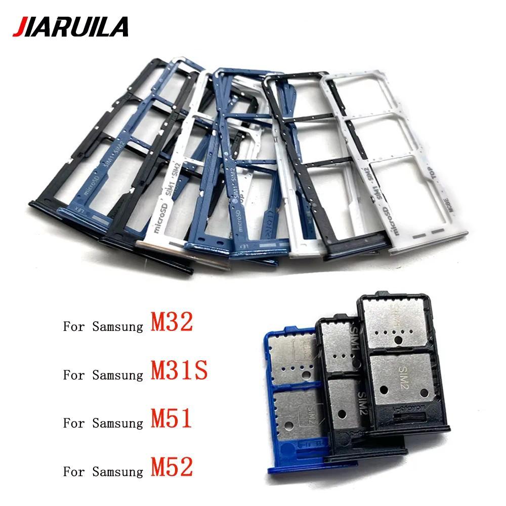 Sim Card Tray For Samsung M31S M32 M51 M52 Dual Micro SIM Card Slot Tray Holder SD Card Reader Parts