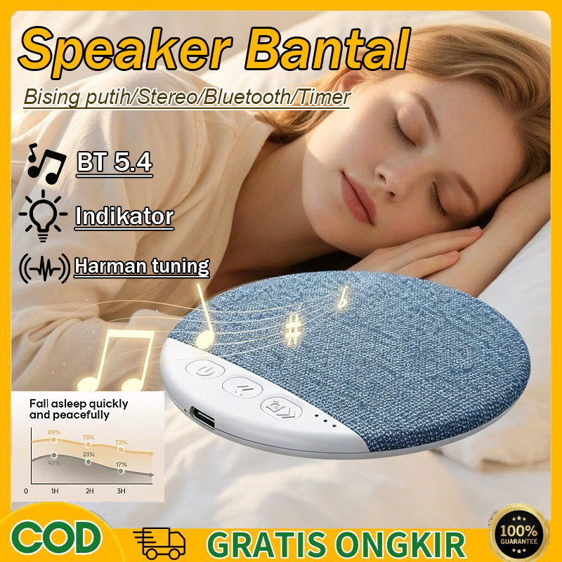 [COD] Mini Sleep Bluetooth Speaker, Ultra-Slim Bluetooh 5.4 MP3 HiFi Stereo Soundbar with White Nois