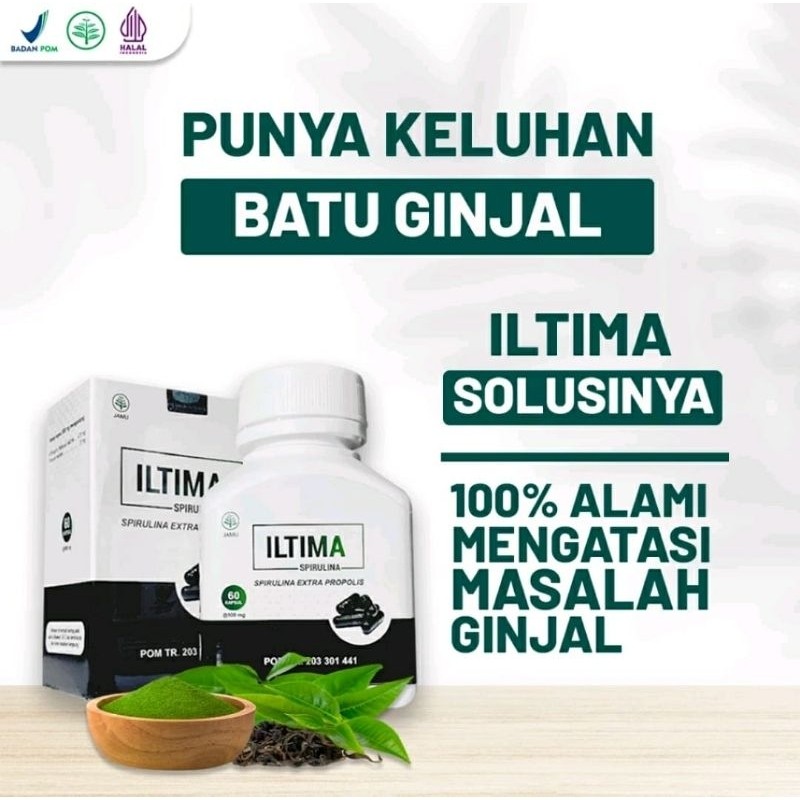 (TERMURAH) Iltima Spirulina Asli Original iltima obat batu ginjal tekanan darah tinggi dan gula