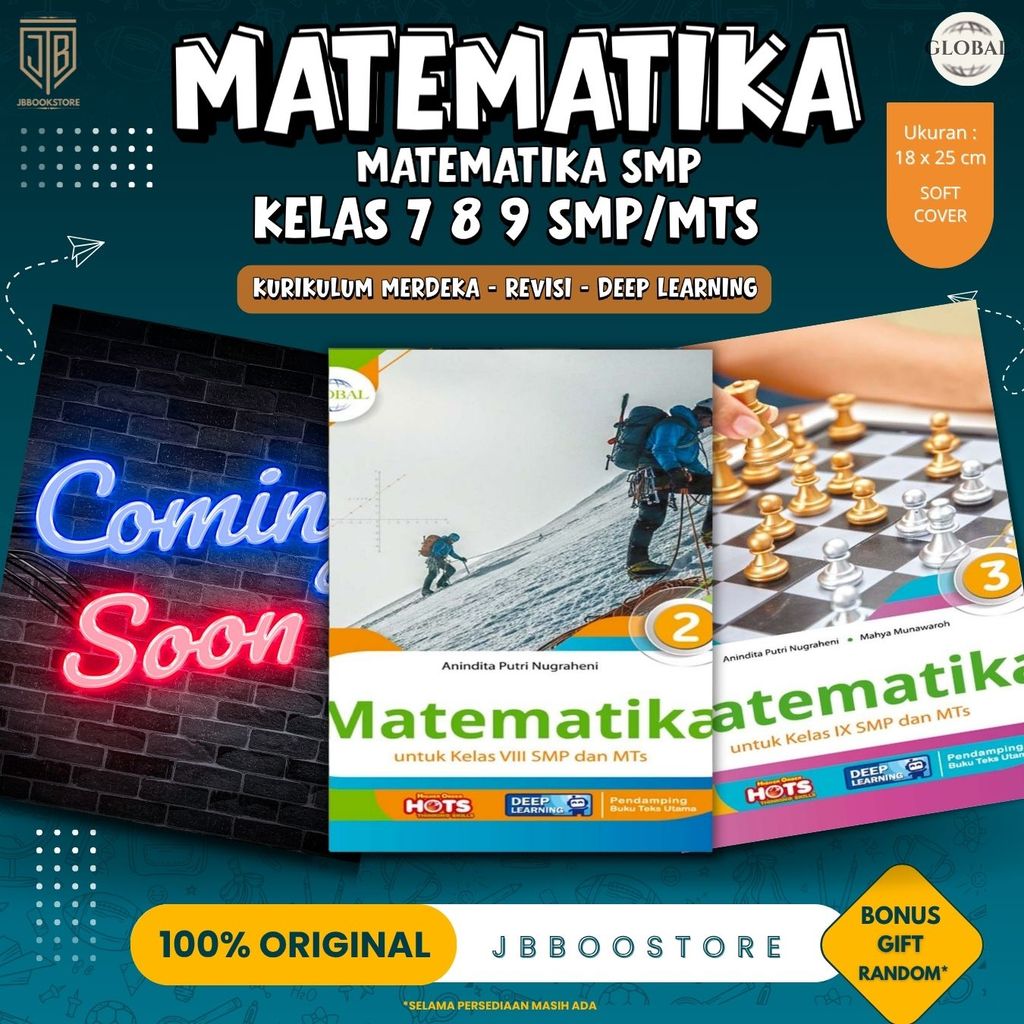 [ Tiga Serangkai ] Buku Matematika Kelas 7 8 9 SMP/MTS / Matematika SMP / Kurikulum Merdeka Deep Lea