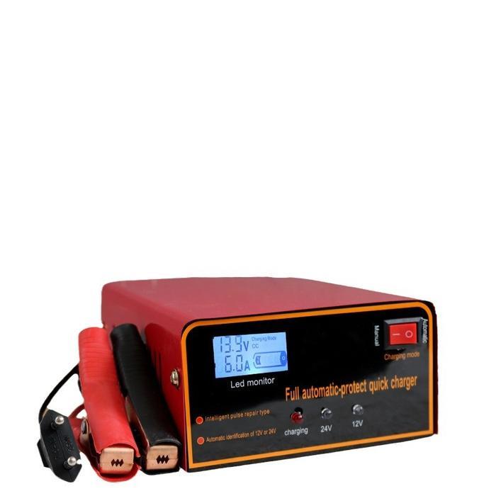 shop salala Charger Aki Motor Mobil 12V/24V Otomatis Smart Intelligent Battery Charger 1500A Auto Ch