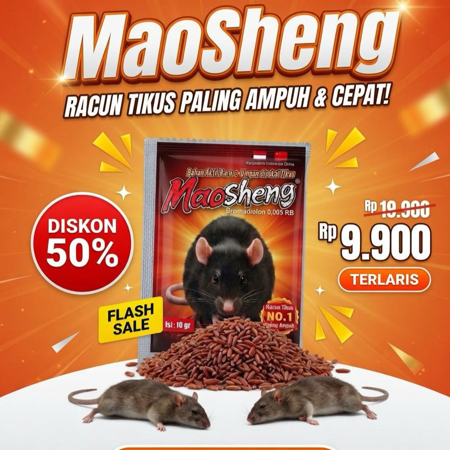 RACUN TIKUS MAOSHENG BERAS MERAH AMPUH BASMI TIKUS