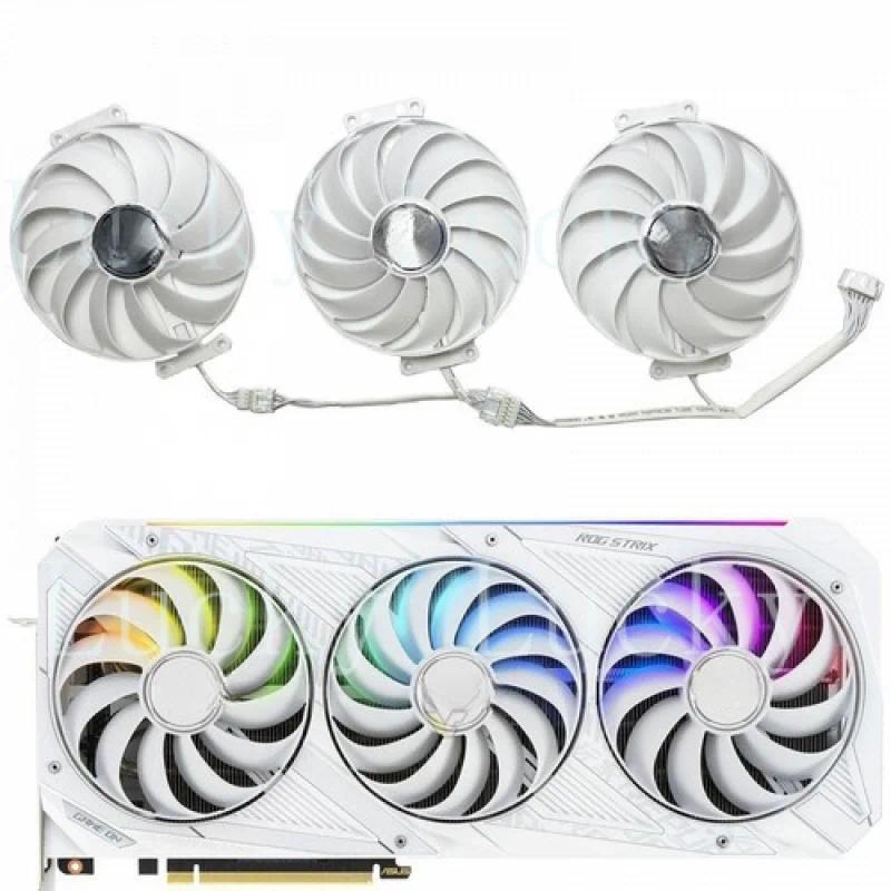 f  95MM Graphics Card Cooling Fan Parts for ASUS RTX3070 3080 3090 ROG STRIX White