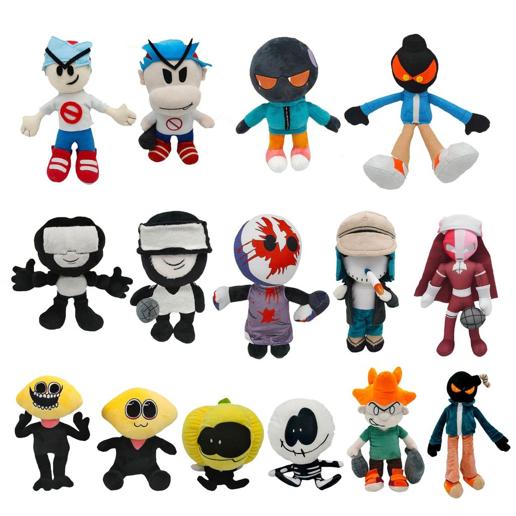 1pc 20-40cm Friday Night Funkin Plush Doll Skid Pump Plush Friday Whitty Boyfriend Plush Soft Stuffe