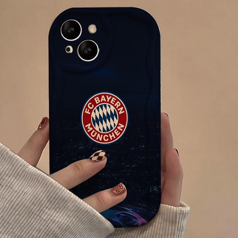 Casing iPhone Redmi Logo Fc Bayern Munich Untuk iPhone 16 15 14 13 12 11 Mini Pro E MAX Untuk Redmi 