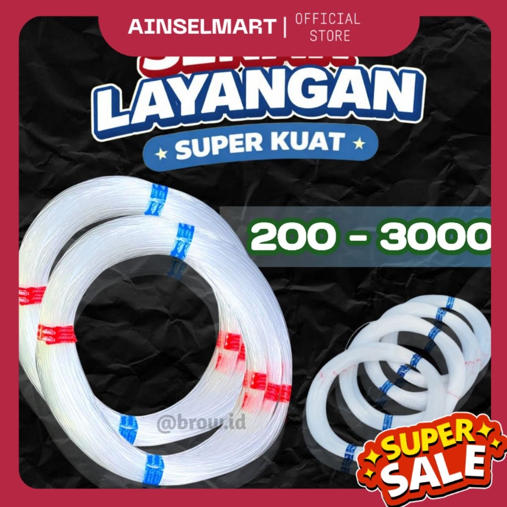 Senar Layangan Gapangan 200 - 3000 Cap Ikan Arwana / Kakap SL