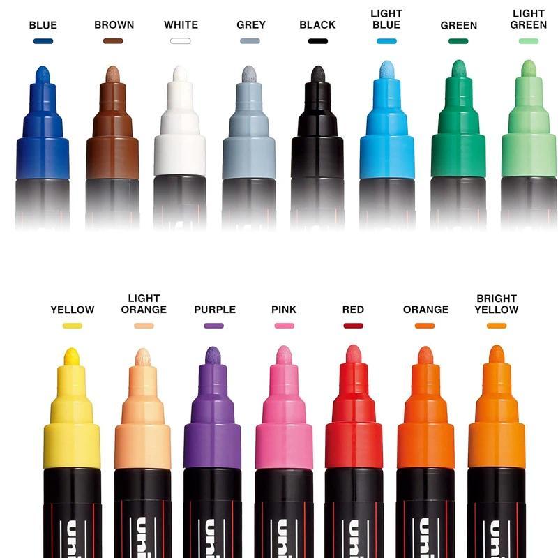 Uni PC-3M 15 Colors Set POSCA Paint Marker Pen Acrylic Water-based Art Painting POSCA Markers for Fa