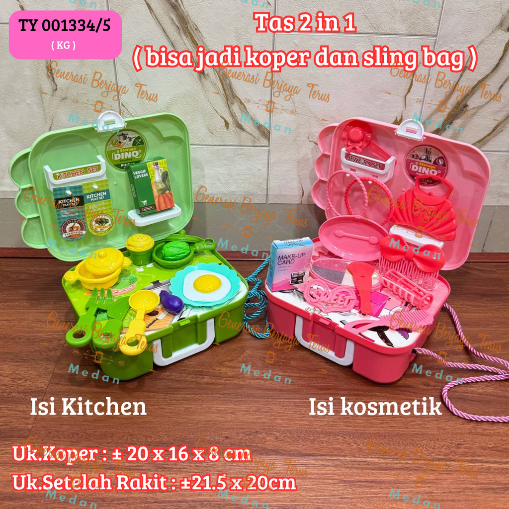 Mainan Masak Masakan Koper / Mainan Make up Koper / Makeup Mainan / Kitchen Koper Mainan