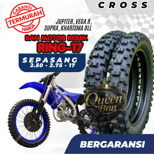 Promo Ban RPM Cross SEPASANG Ukuran Ban Depan 2.50 Ban Belakang 2.75 Ring 17