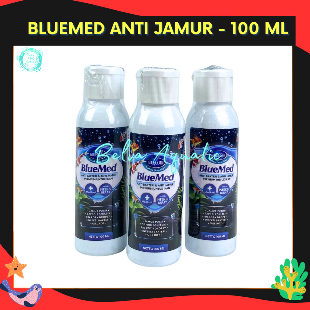 Bluecore Bluemed Obat Ikan Anti Jamur White Spot dan Bakteri Ikan 100 ML
