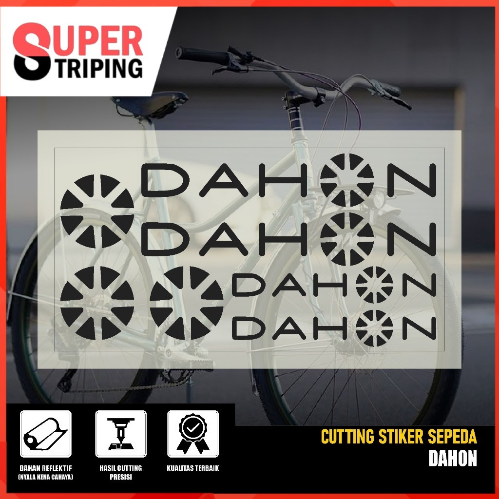 Sticker stiker cutting frame seli sepeda lipat dahon