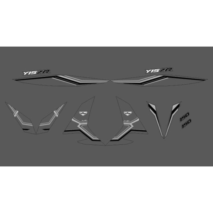 STRIPING TRANSPARAN MX KING 150 Y15ZR SIMPLE CUSTOM ELEGAN - HITAM