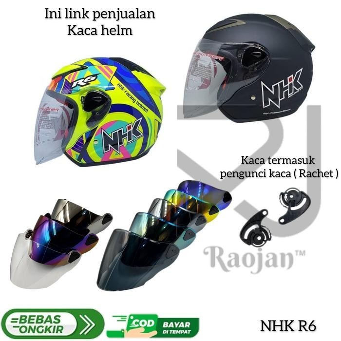 Kaca helm NHK R6 Visor helm NHK R6 Rachet