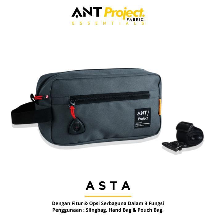 ANT PROJECT - Tas Selempang Pouch ANT301 Tas Handbag Distro Original - Abu