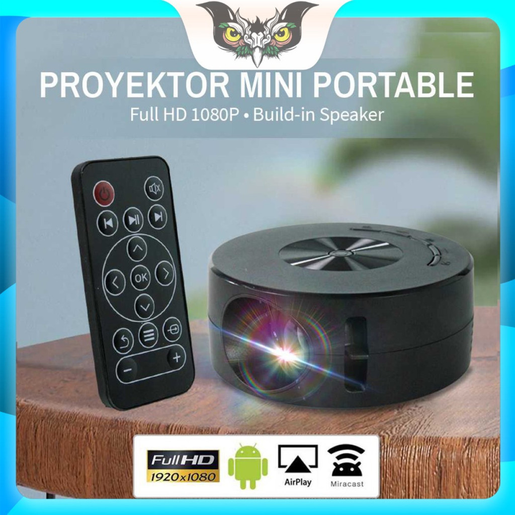 Proyektor Mini Portable LCD Full HD 1080P HP Screen Mirroring