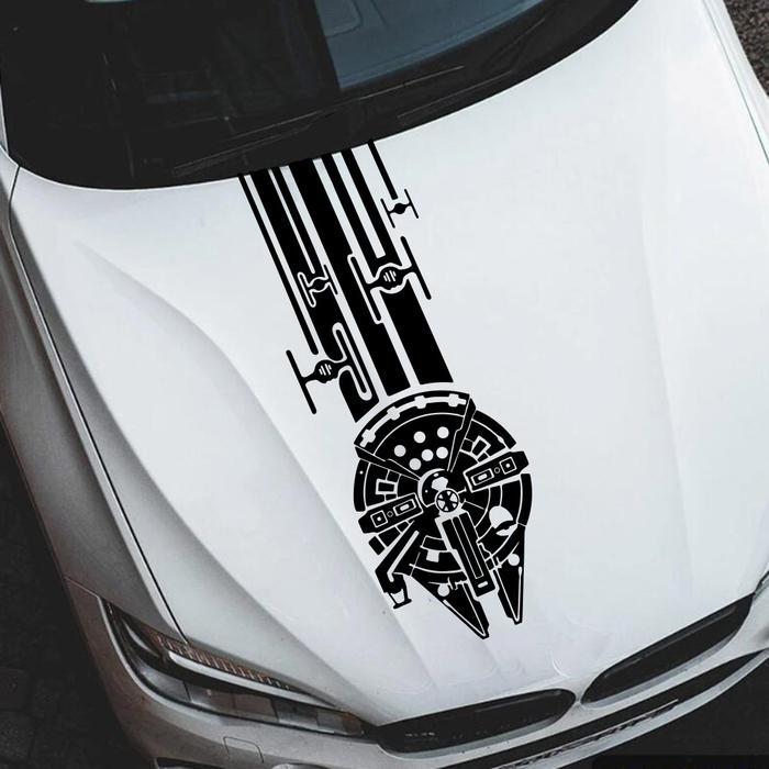 Al-Ula Stiker Mobil Premium Millennium Destroyer Kapal Elang Seri Bintang Stiker Mobil Perlindungan 