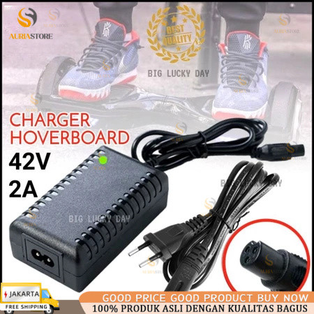 Charger 36v lithium output 42v 2A scooter listrik exotic inokim light fiido dyu himo cas batre 18650