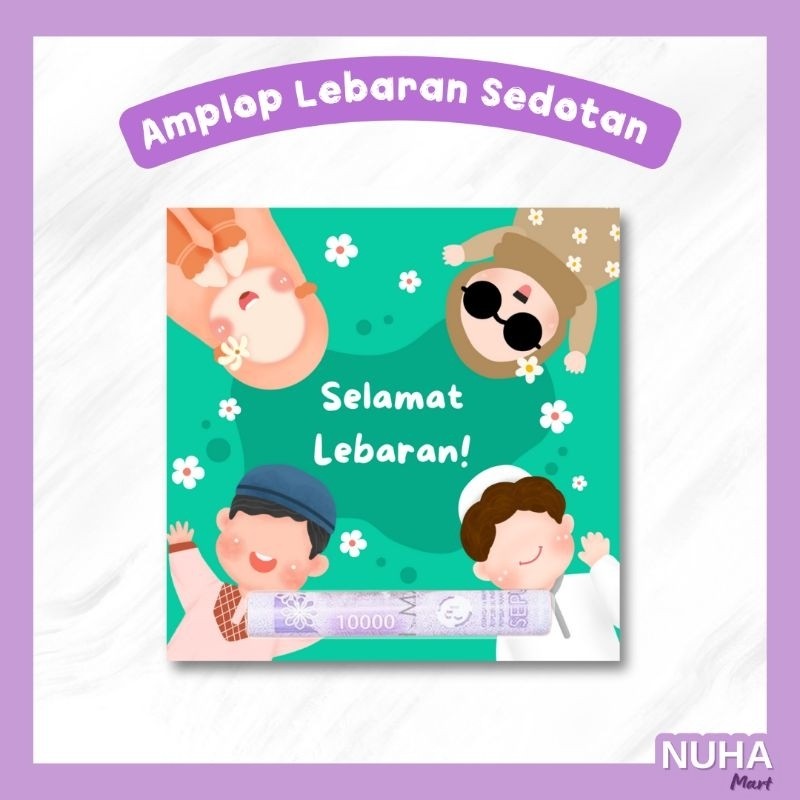 Amplop Lebaran Sedotan Viral Angpao Anak Idul Fitri Free plastik THR Unik
