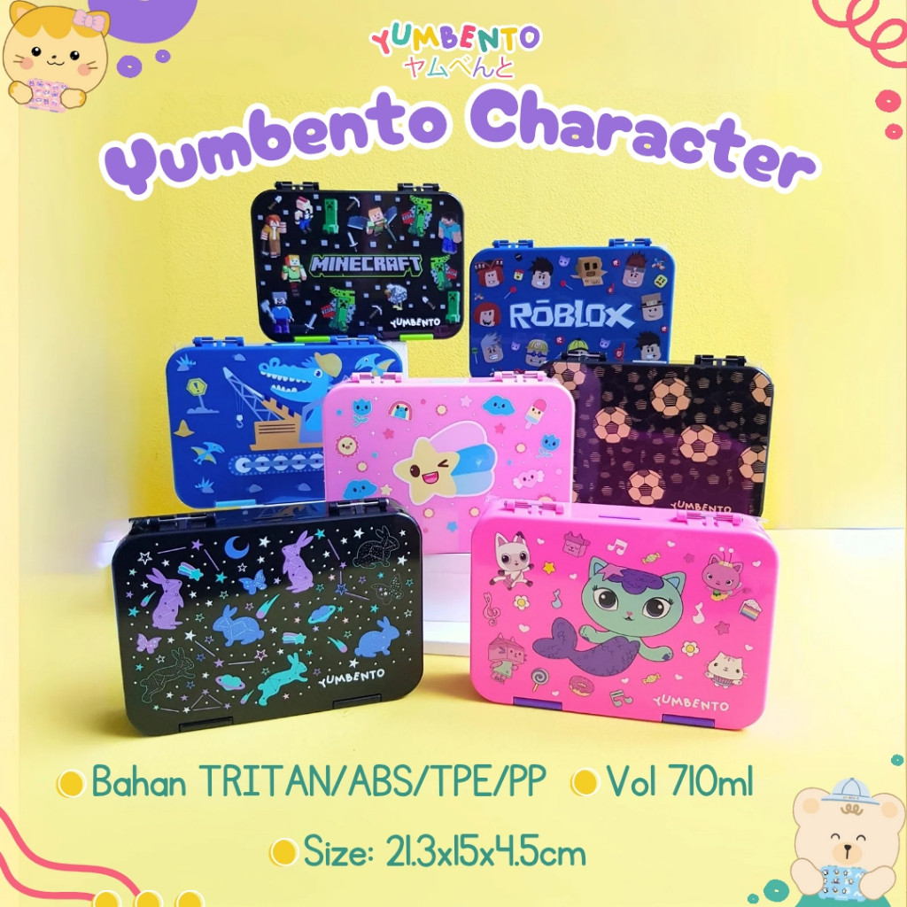 KOTAK MAKAN ANAK YUMBENTO CHARACTER LUCU KOTAK BEKAL TRITAN