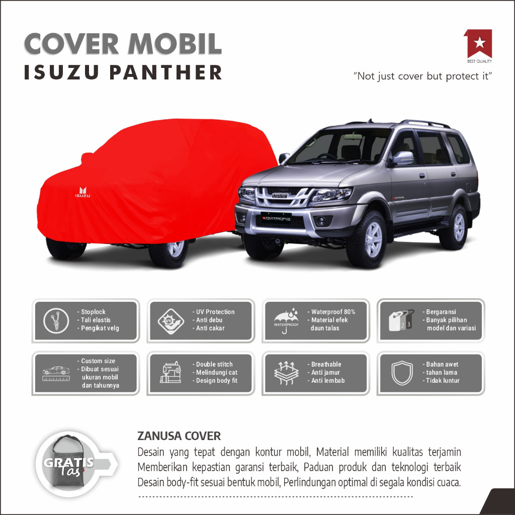 BODY COVER MOBIL ISUZU PANTHER, SARUNG MOBIL ISUZU PANTHER, SELIMUT  MOBIL ISUZU PANTHER