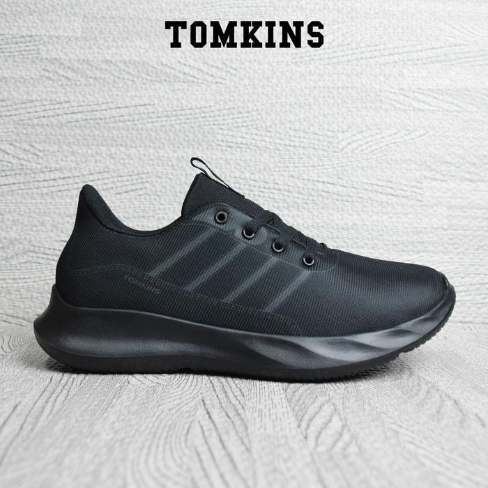 TOMKINS Harley  - Hitam Sepatu Sekolah Remaja Pria Shoes Sneakers Kasual - Ukuran 39