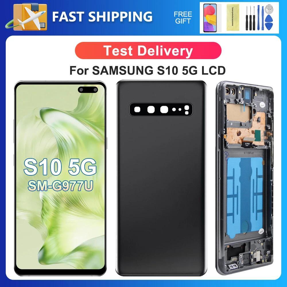 Tested For Samsung S10 5G For S10 5G SM-G977U G977N G977B G9770 G977T LCD splay Tou Screen gitizer A