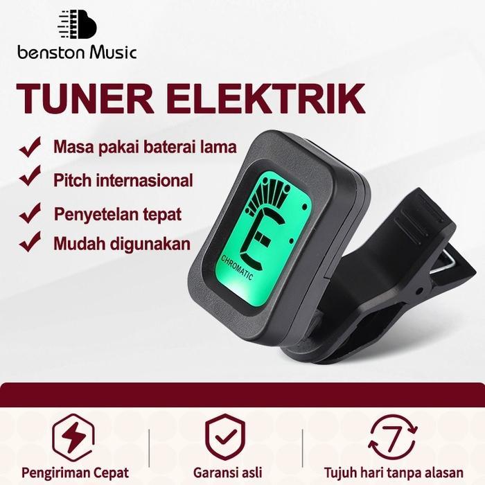 Tuner gitar, tuner alat musik profesional, tuner elektrik, kalibrasi otomatis, pemula universal - Hi