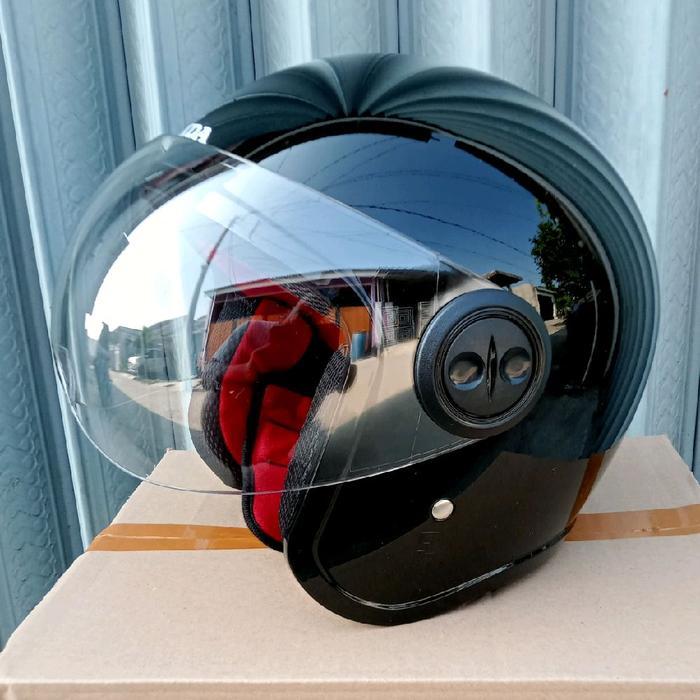 helm standar honda scopy original - hitam