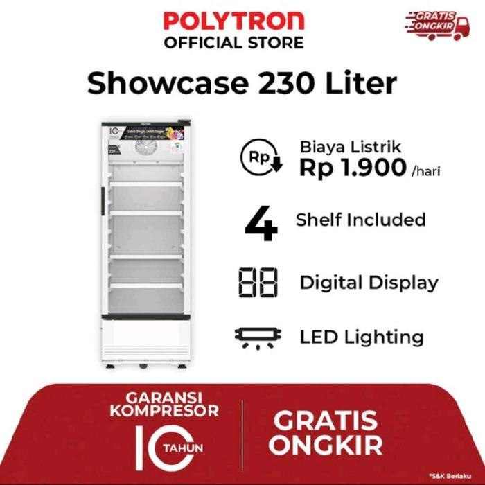 SHOWCASE POLYTRON 4 RAK SCN 220 230LITER SHOWCASE POLYTRON 4RAK 230 LITER